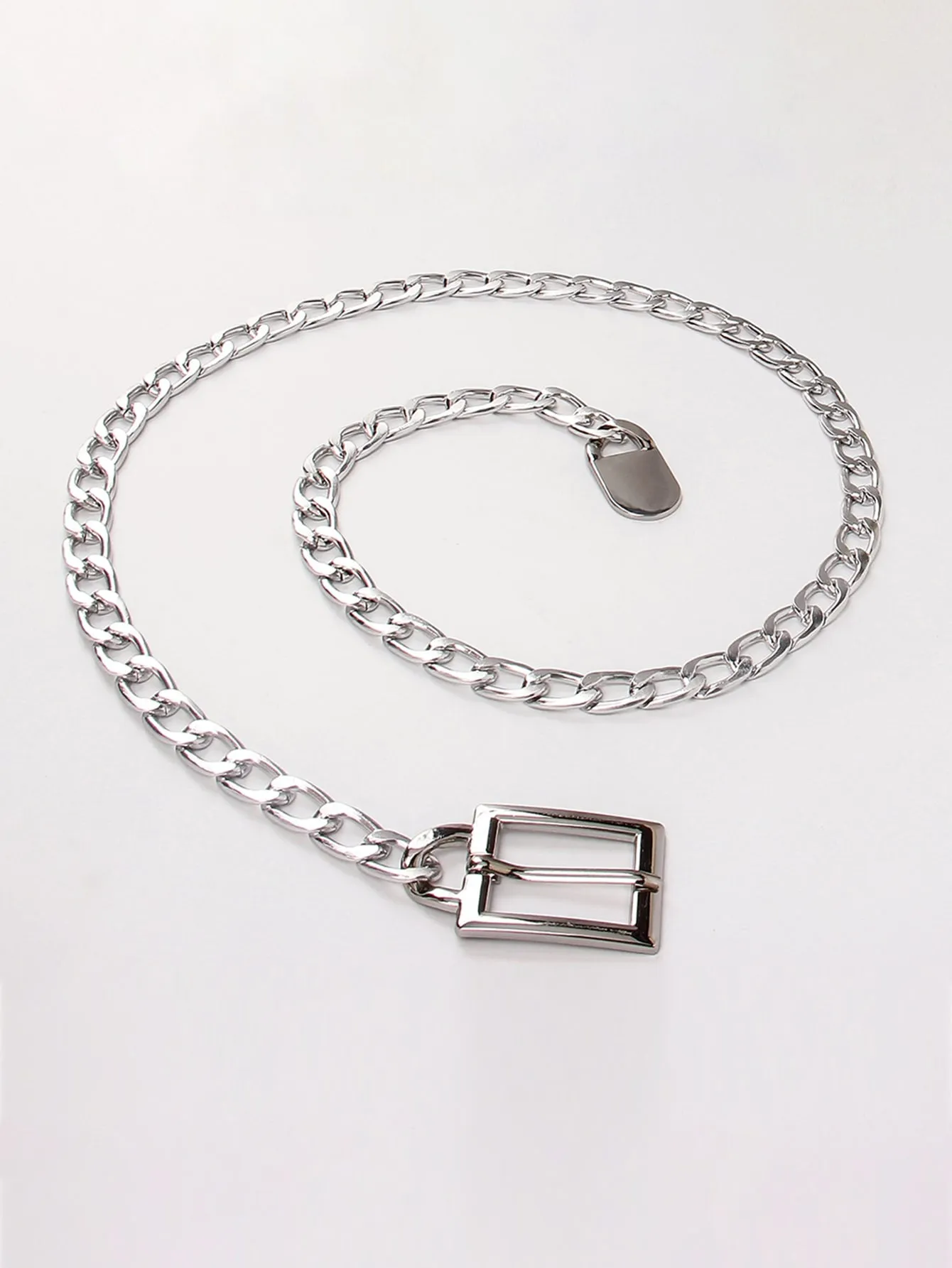 135CM Plus Size Square Buckle Chain Belt