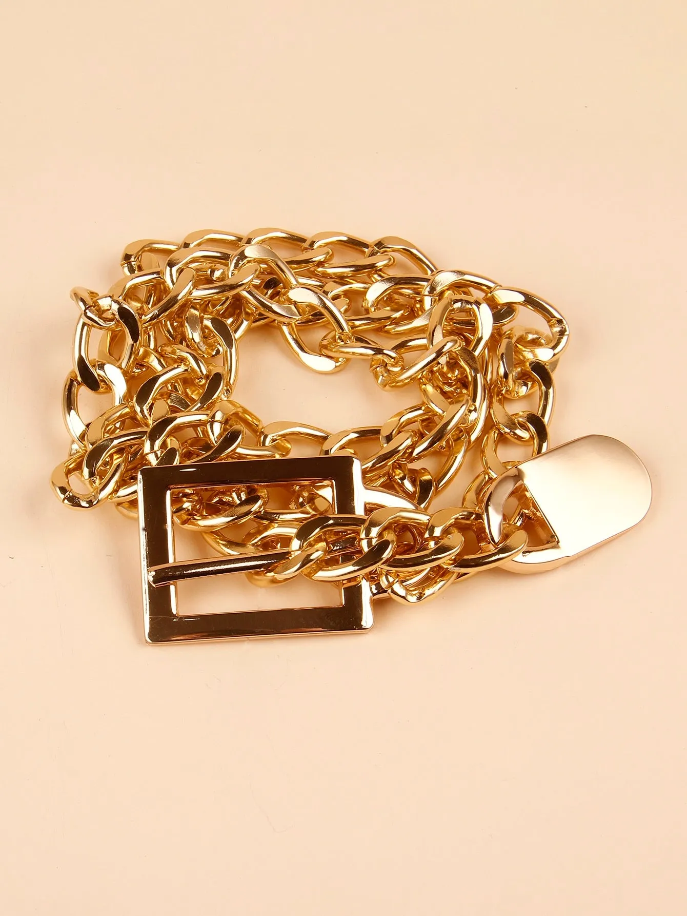 135CM Plus Size Square Buckle Chain Belt