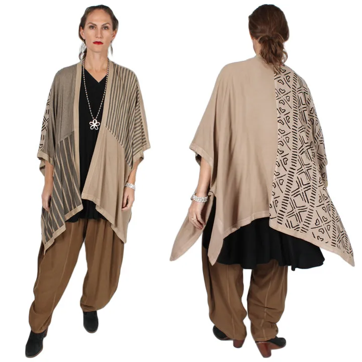 2 Colors Dairi Fashions Paunchu Ruana Jacket Moroccan Cotton Combo Sml-9x