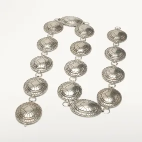 44 Oval Nickel Silver Concho Belt