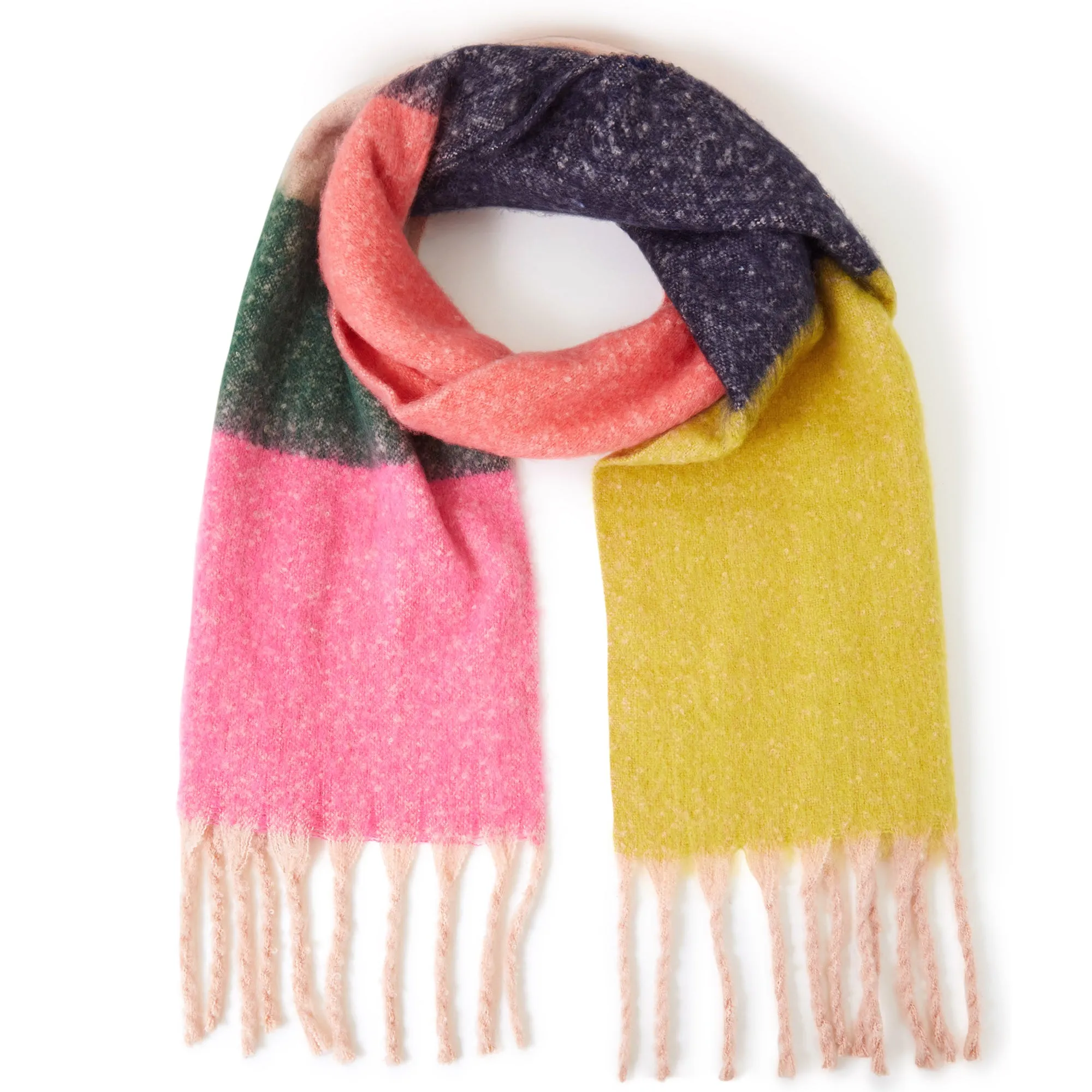 Accessorize London Women's  Multi  Stripe Fluffy Scarf