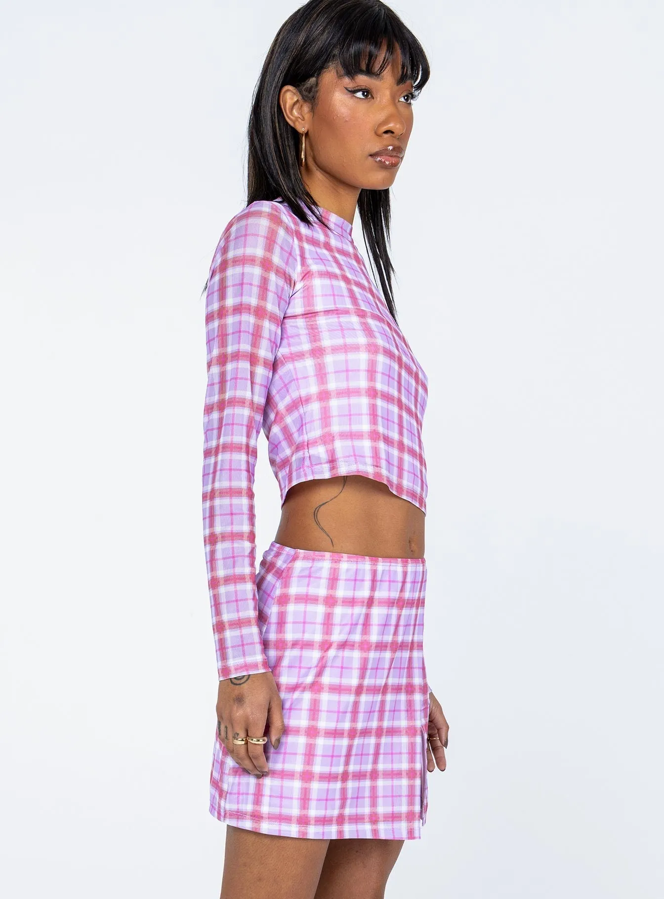 Alana Long Sleeve Set Pink / Purple