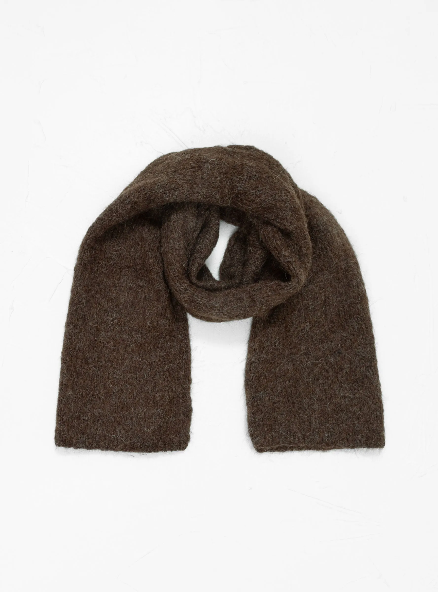 Alpaca Scarf Brown Melange