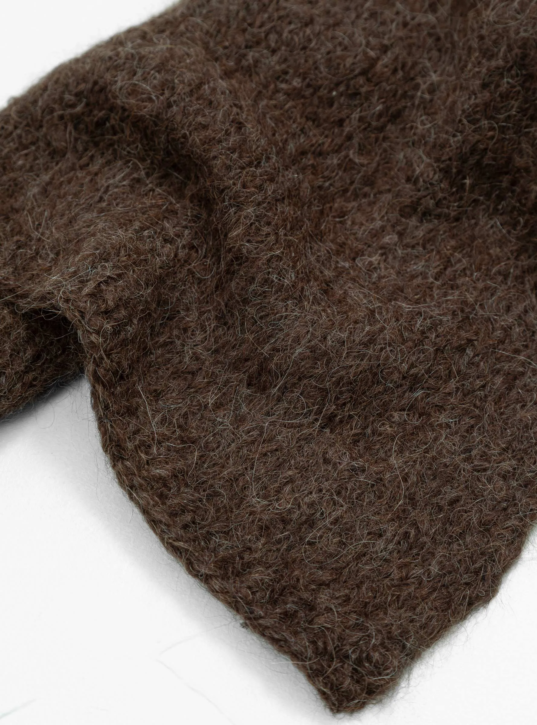 Alpaca Scarf Brown Melange