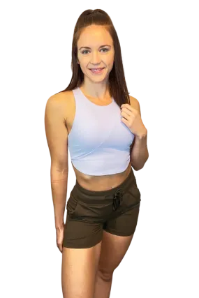 Athena Powder White Crop Top