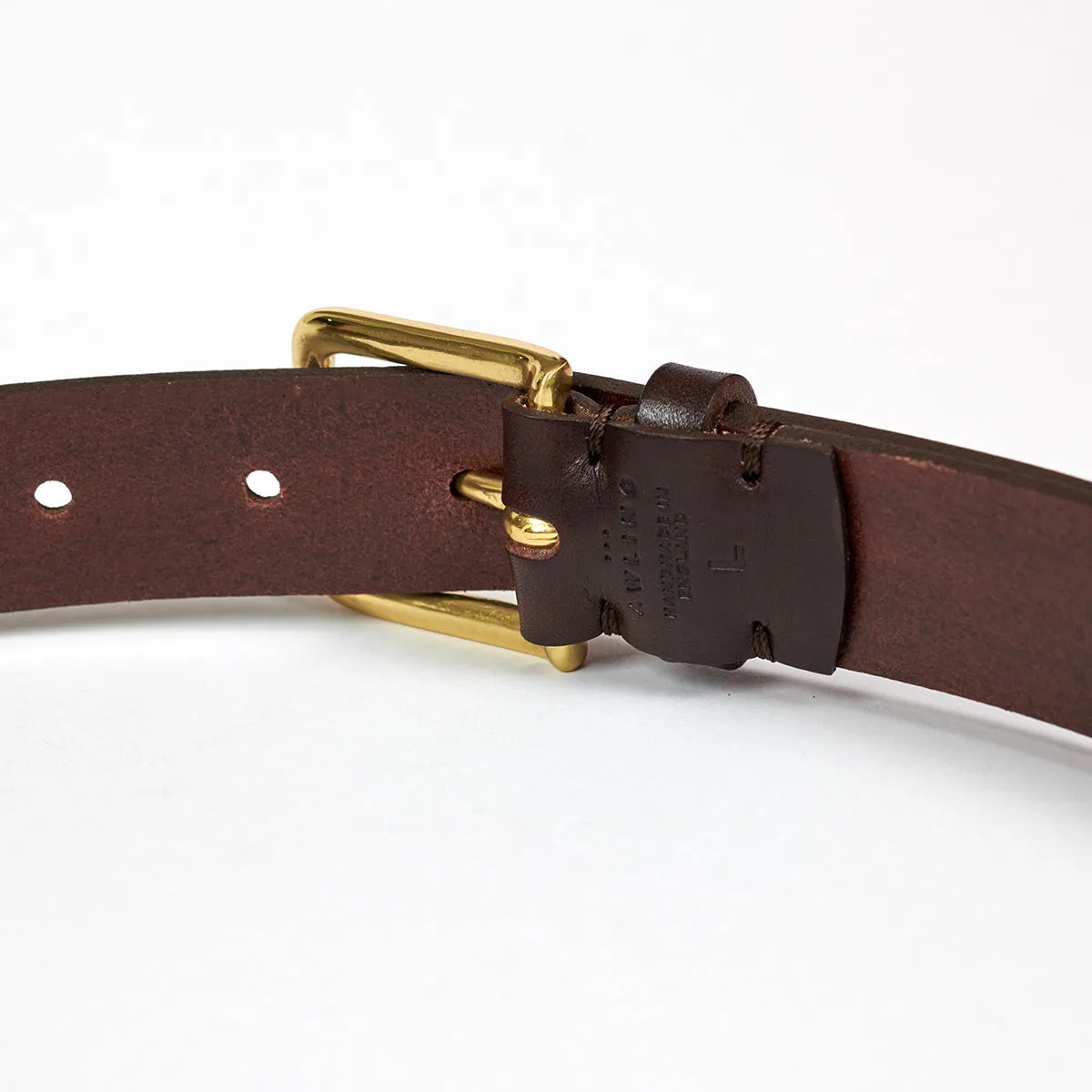 Awling Walnut Brown & Polished Brass Foster Belt