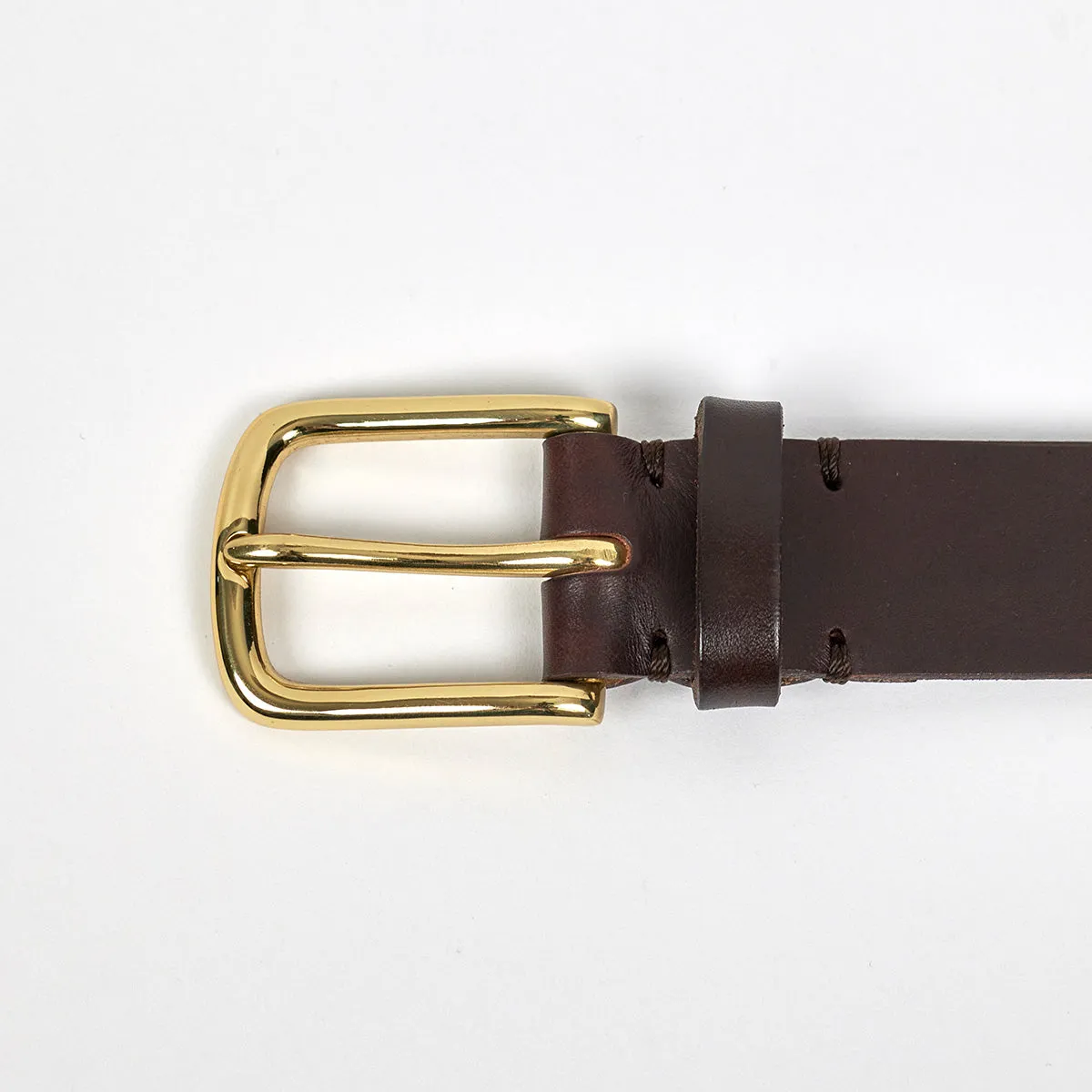 Awling Walnut Brown & Polished Brass Foster Belt