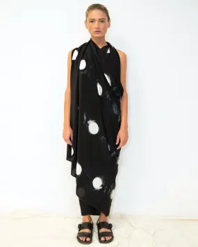 Big Dot Shibori Scarf Black