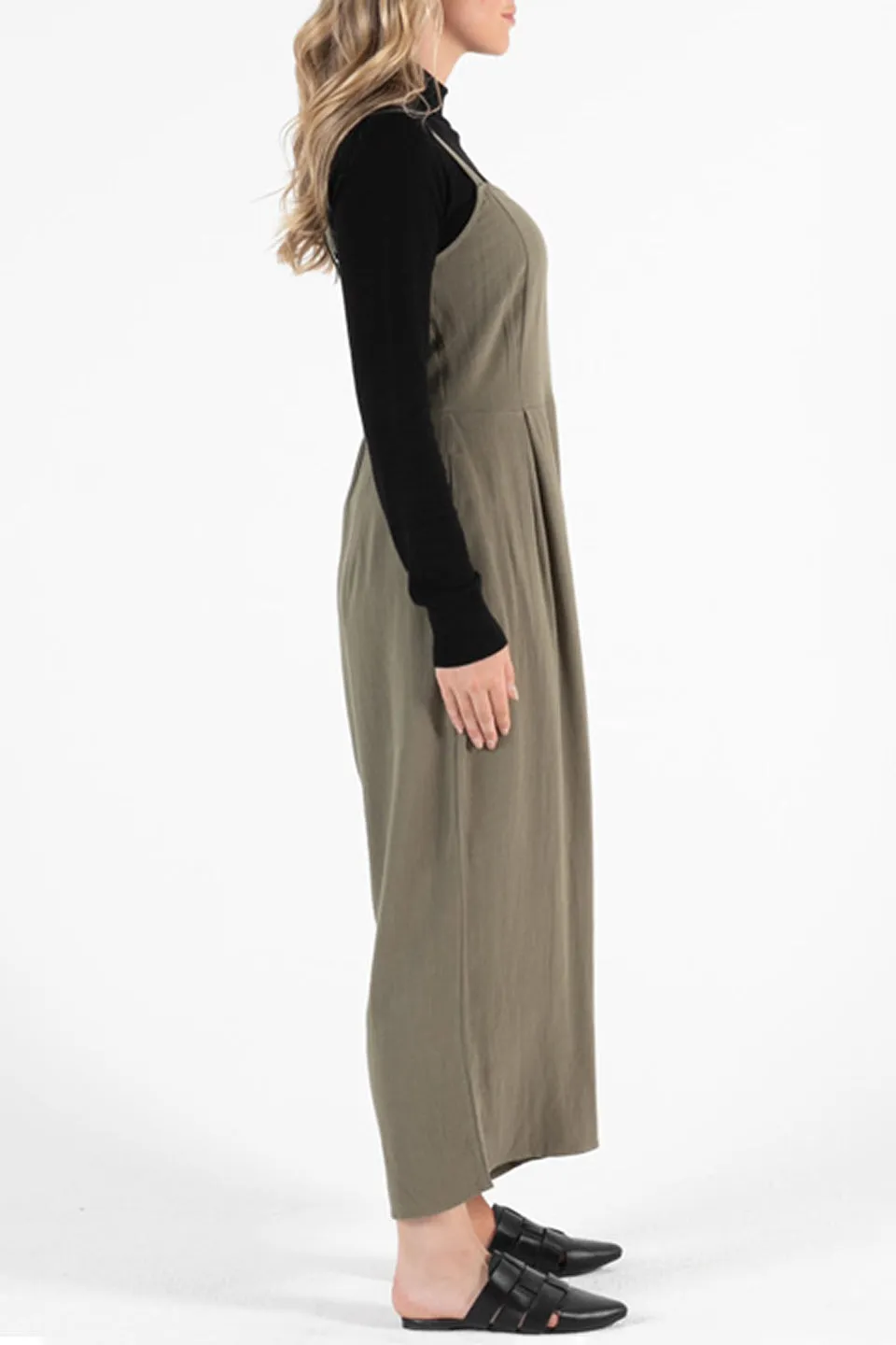 Billie Kate Strappy Olive Jumpsuit