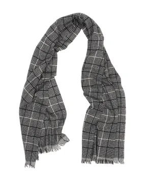 Black & White Glencheck Cashmere Scarf