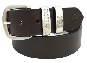 Boss Cocky Mens Muster Belt - Dark Brown