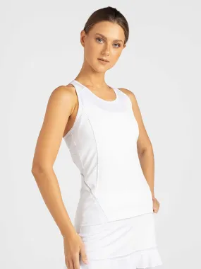 Bridget Racer Back Active and Tennis Tank - White