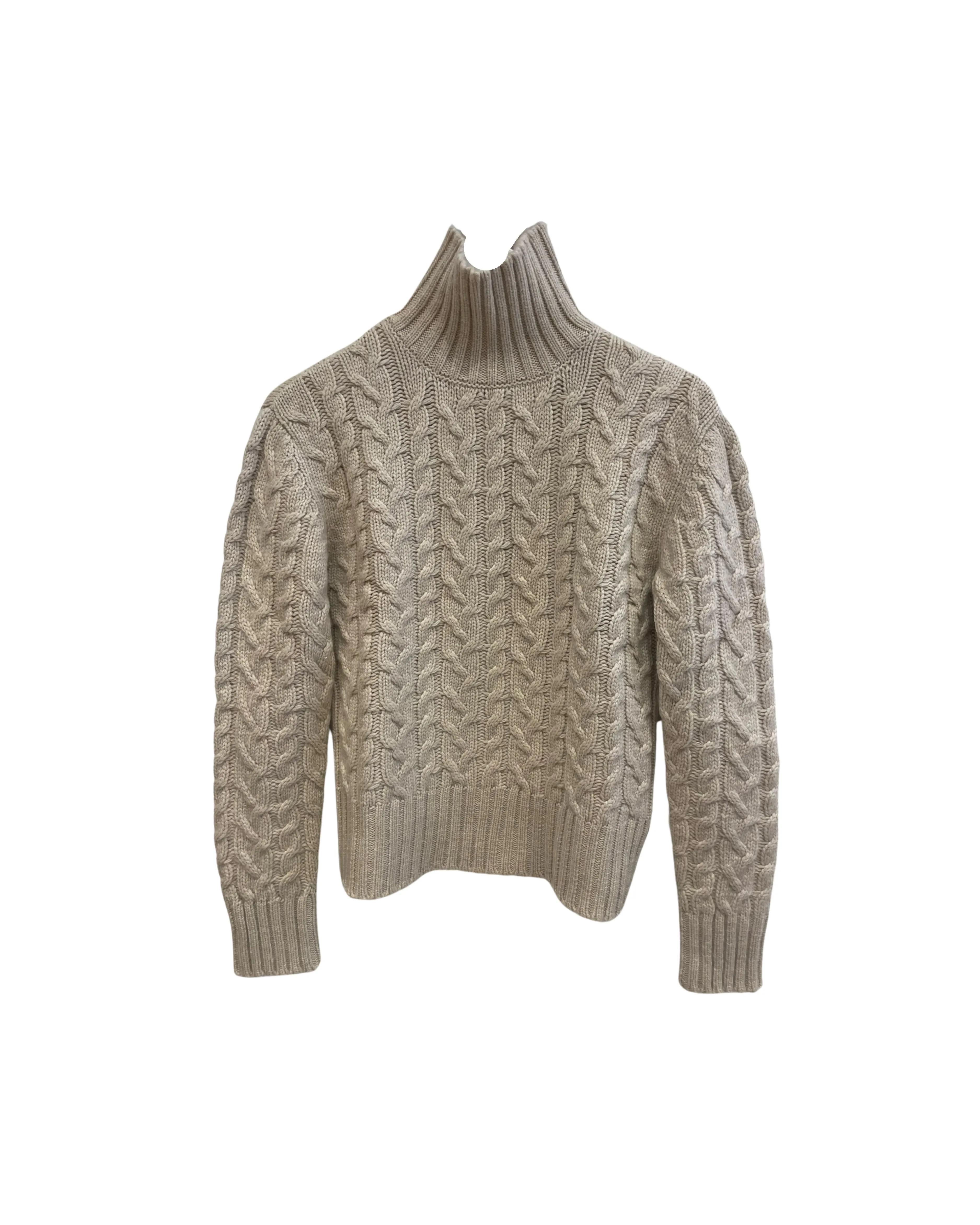 Cable Knit Mock Neck Sweater