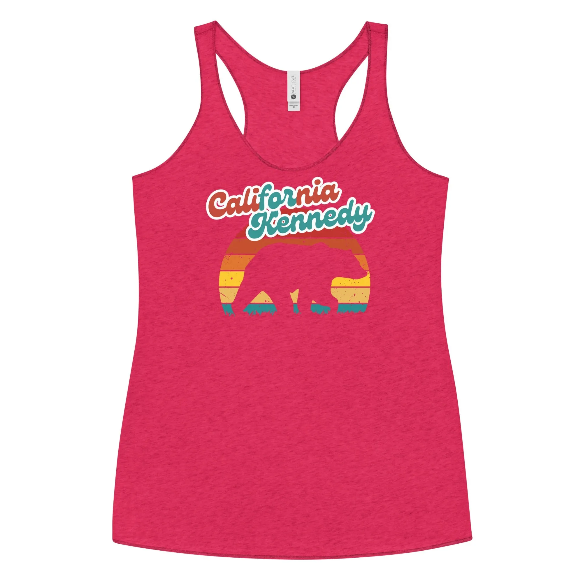 California for Kennedy Bear Women's Racerback Tank