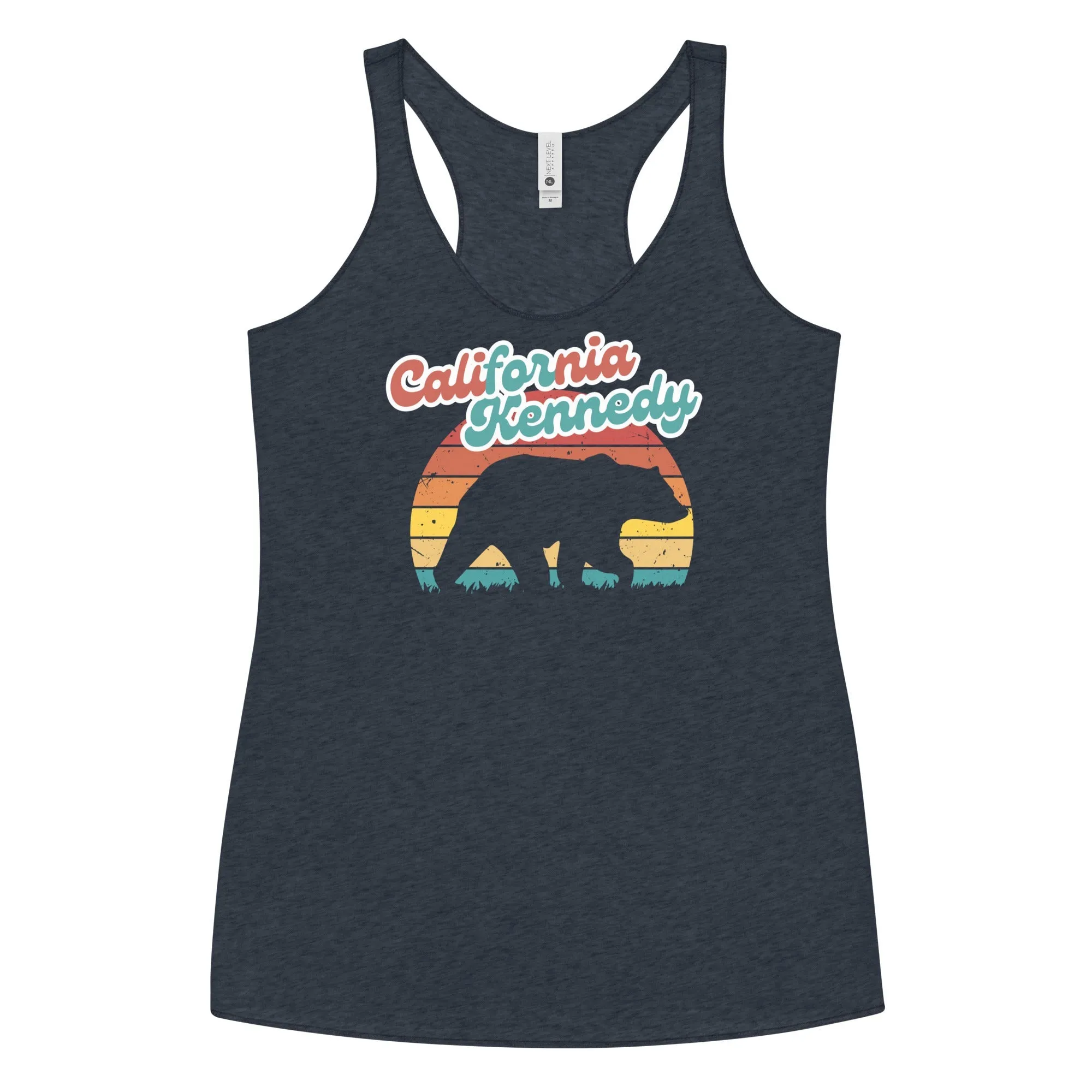 California for Kennedy Bear Women's Racerback Tank