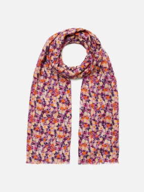 Carnation Wool Silk Scarf | Lilac