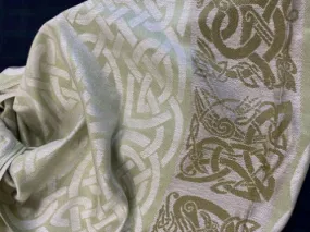 Celtic Scarf "Dalkey" - Light green