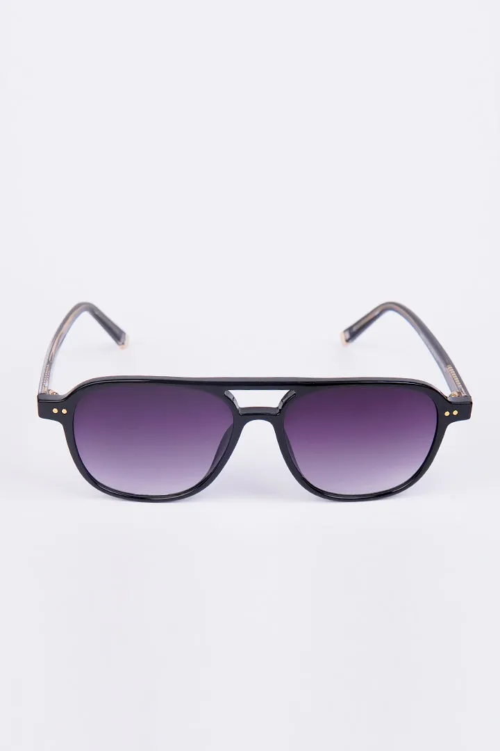 Double Bridge Sunglasses - Black