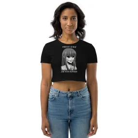 Eco Friendly Soft Goth Crop top / Goth Creepy Girl Crop Top / Premium Organic Cotton / Eco Goth Fashion