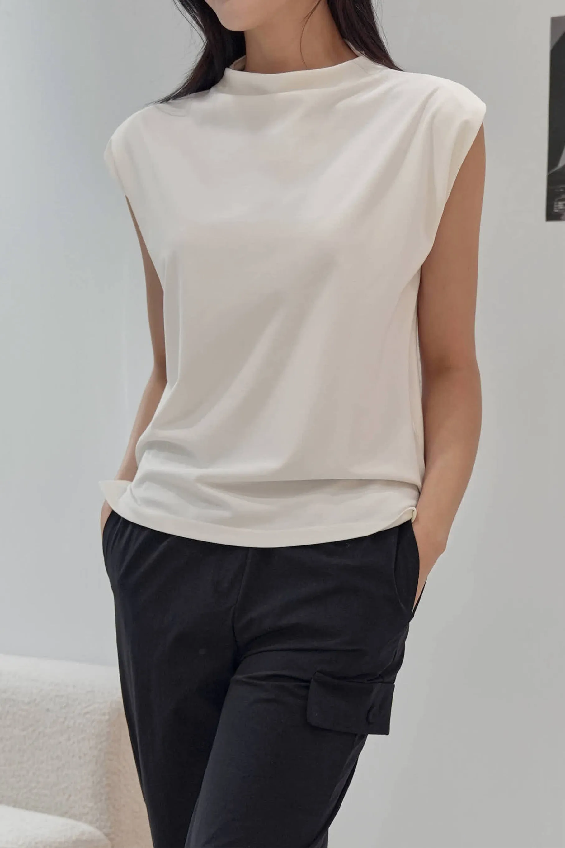 Elnora Sleeveless Top, Ivory