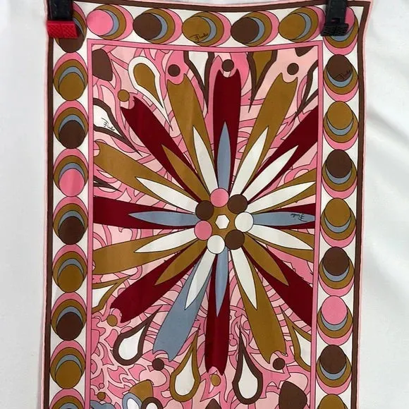 Emilio Pucci Multi Large Silk Square Scarf