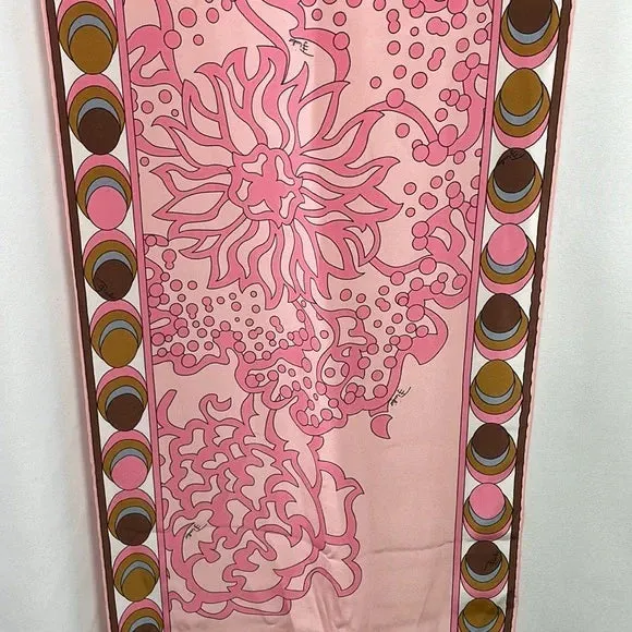 Emilio Pucci Multi Large Silk Square Scarf