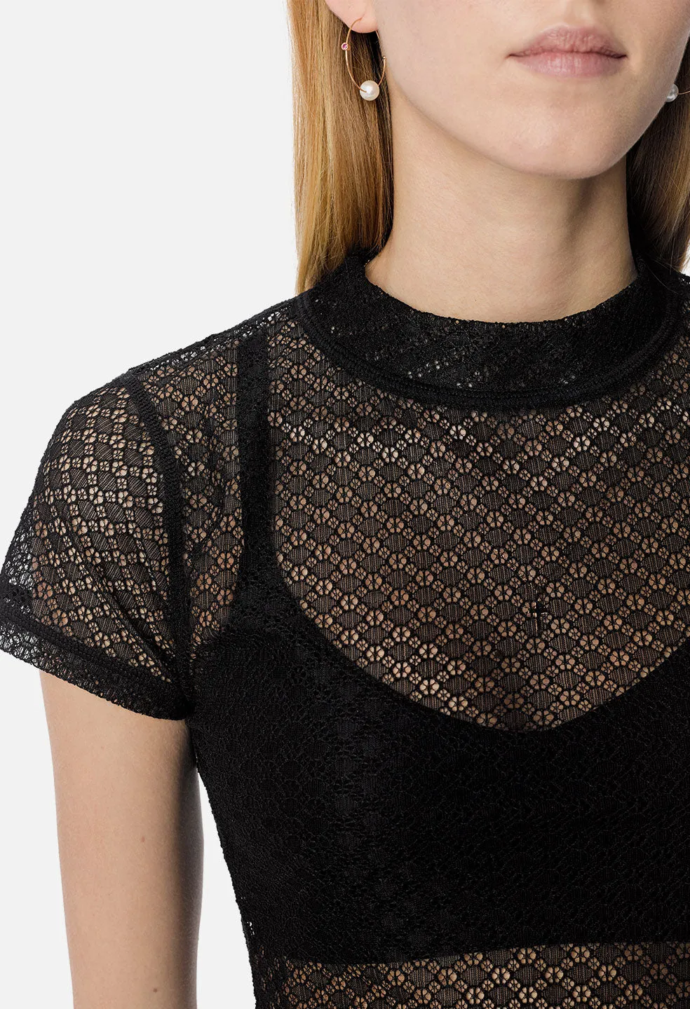 Gail Lace Top / Black