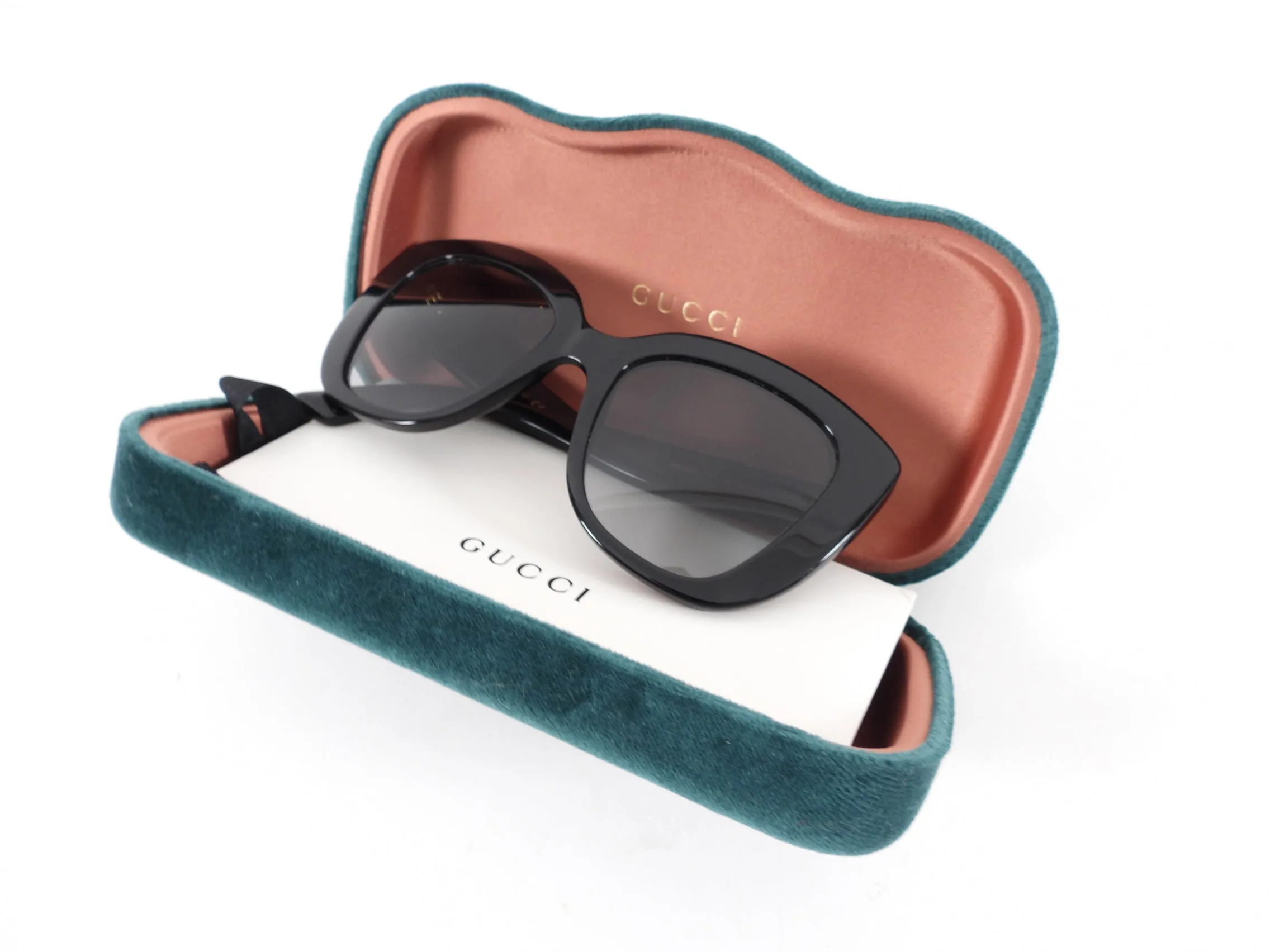 Gucci Black Acetate Oversized Sunglasses GG0327S