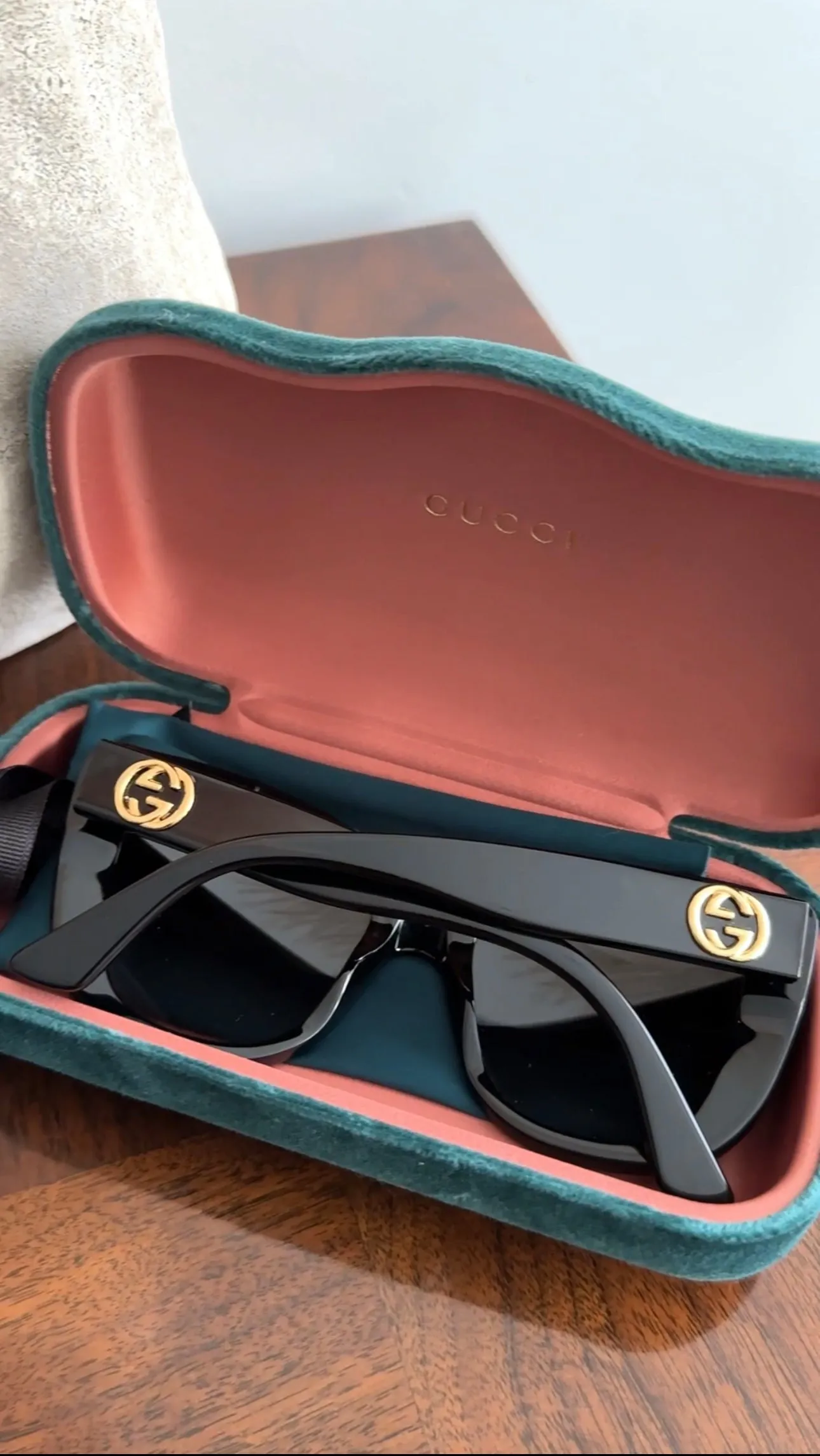 Gucci Black Acetate Oversized Sunglasses GG0327S