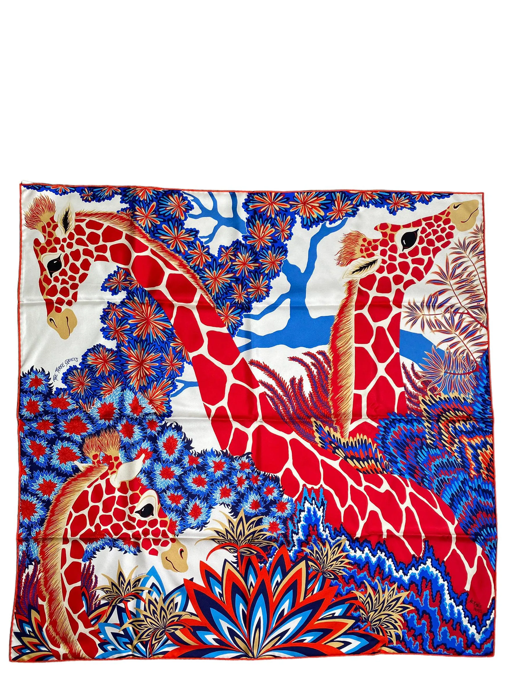 Hermes Silk Twill The Three Graces Scarf