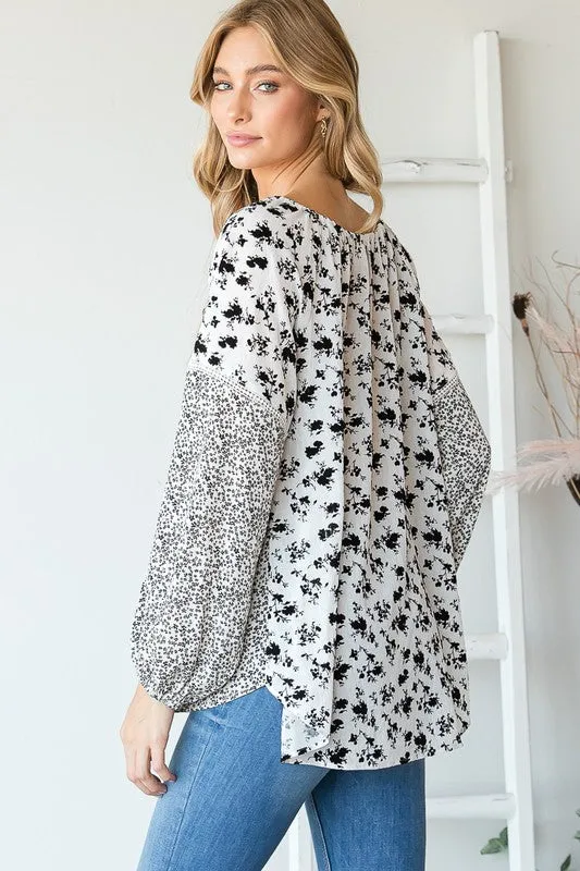 Heyson Off Shoulder Floral Flare Top