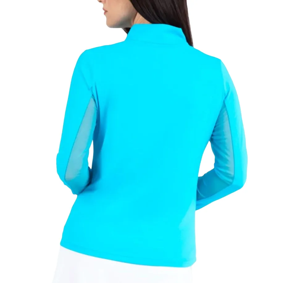 IBKUL Mock Long Sleeve Turquoise