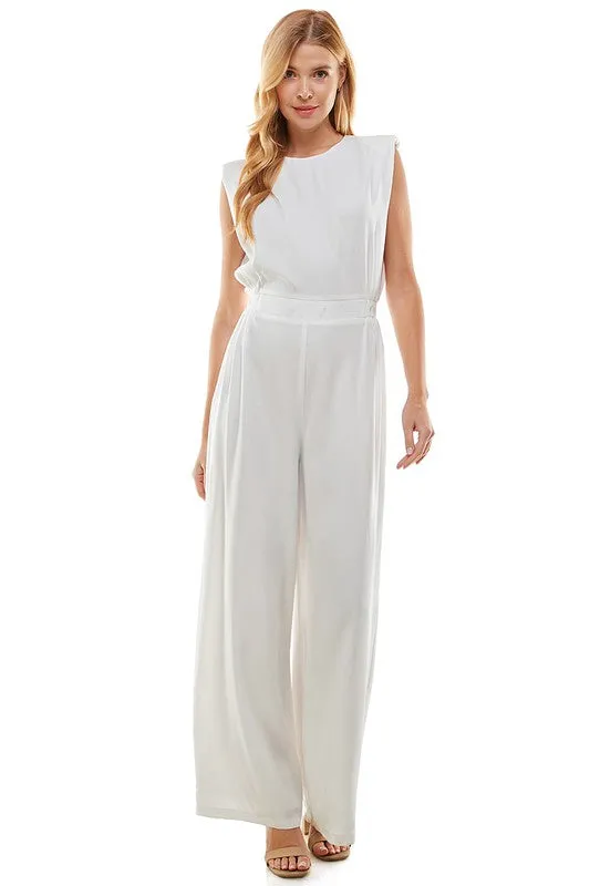 Jumpsuit With Padded Shoulder