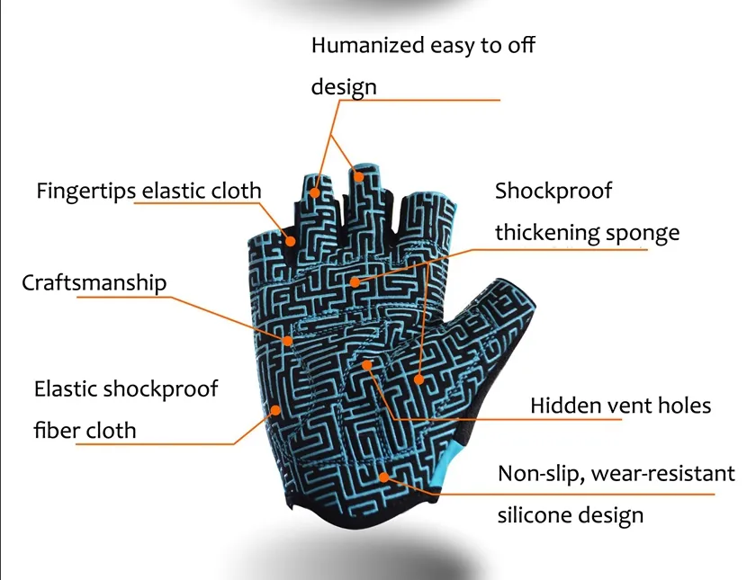 Maze Pattern Gym Gloves