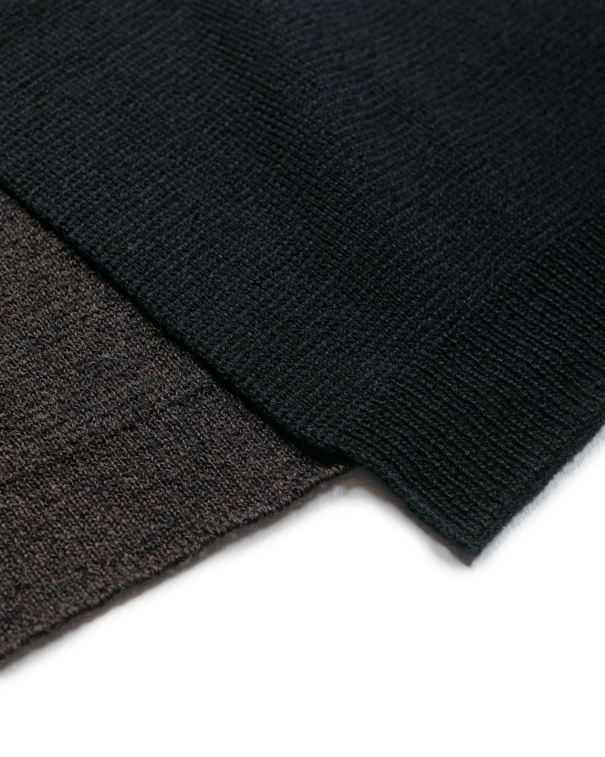 MHL Colour Block Scarf Utility Wool Brown/Black