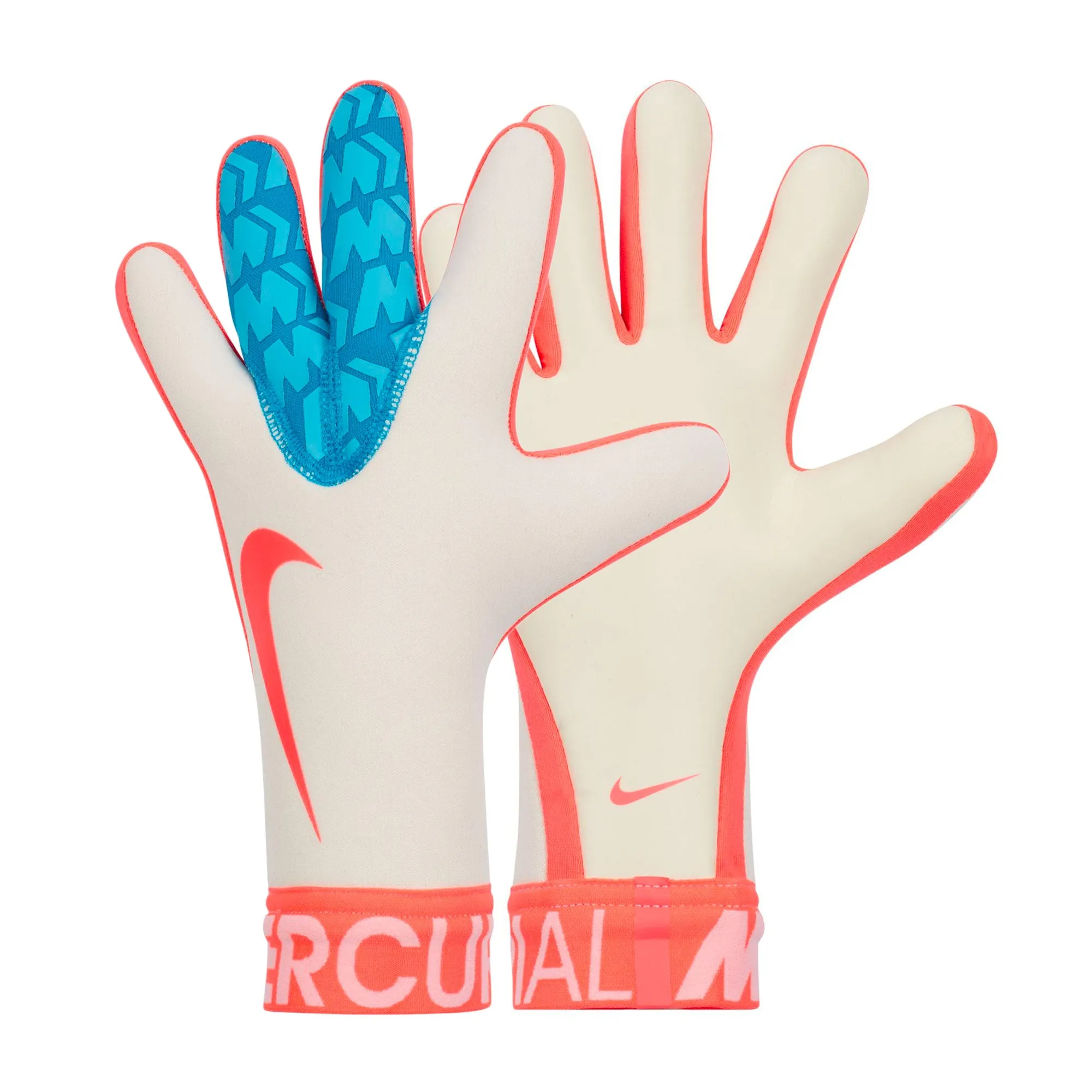 Nike Kids Mercurial Touch Victory Goalkeeper Gloves White/Aqua Blue