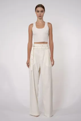 Nonchalant - Eve Crop - White