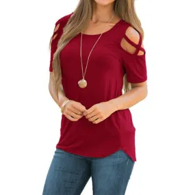 Off Shoulder Blouse Top - Burgundy