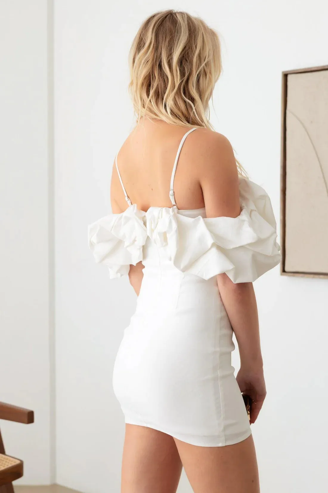 Off Shoulder Ruffle Mini Dress