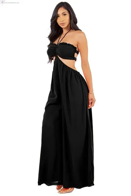 Palazo Jumpsuit Black with OPen-back