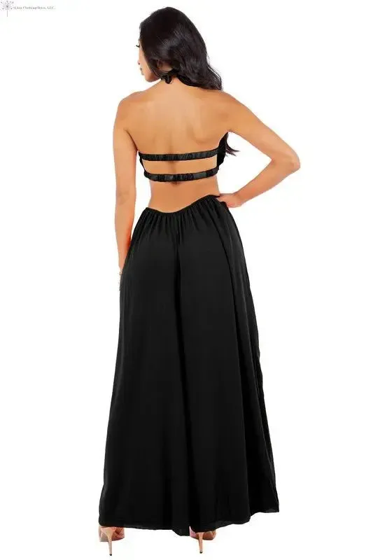 Palazo Jumpsuit Black with OPen-back