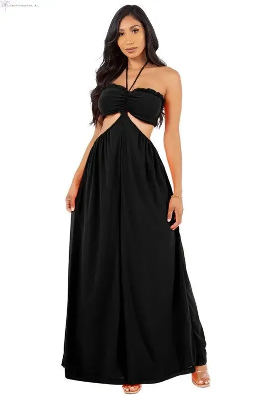 Palazo Jumpsuit Black with OPen-back