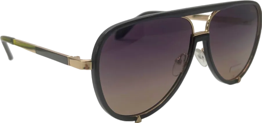 QUAY Black High Profile Polarized Sunglasses in Case