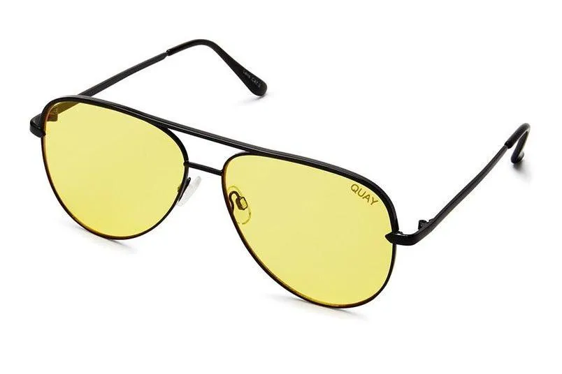 Quay Sahara Black Yellow Sunglasses