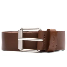 Script Belt - Cognac/Silver