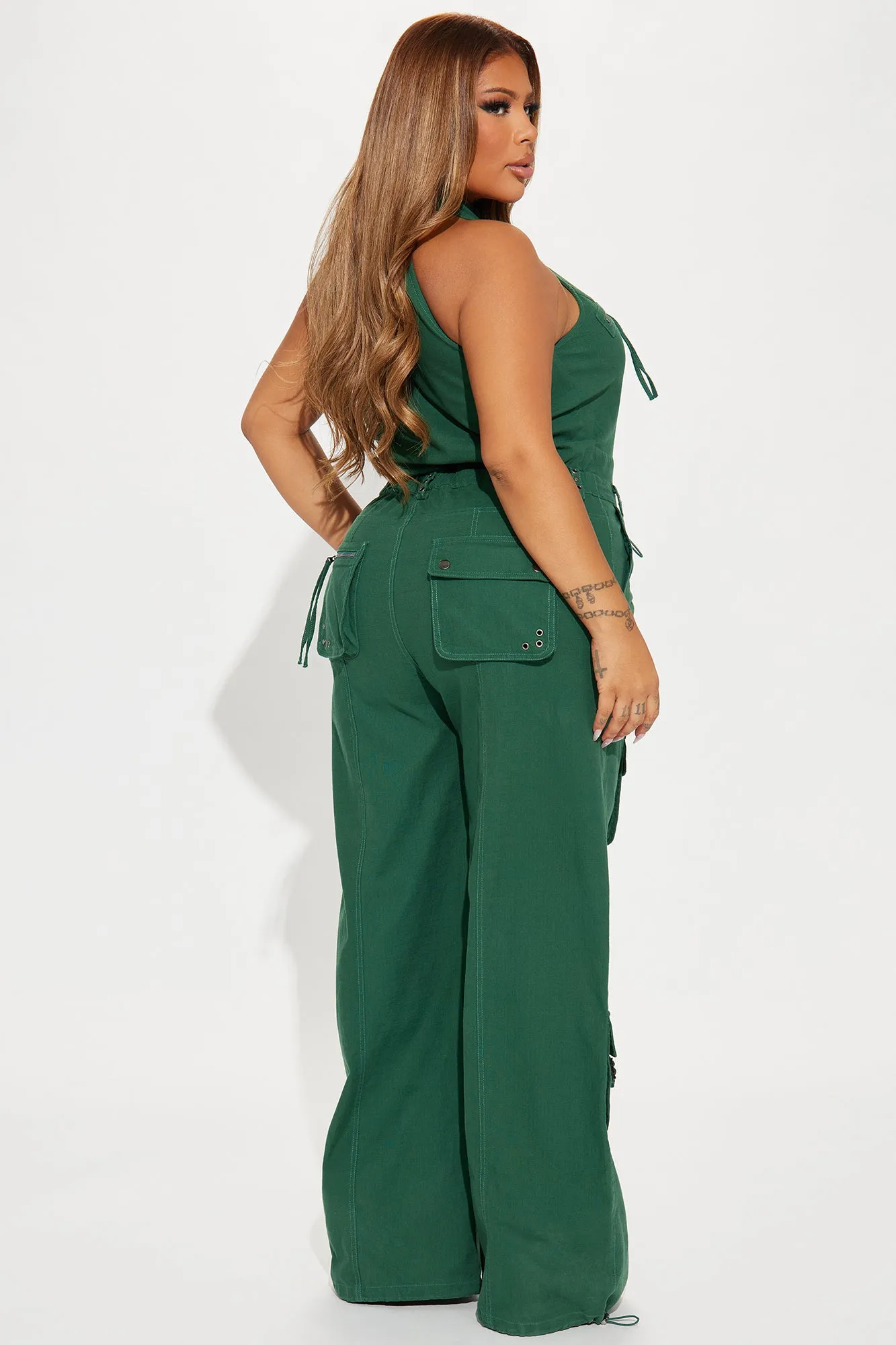 Take The Hint Jumpsuit - Green