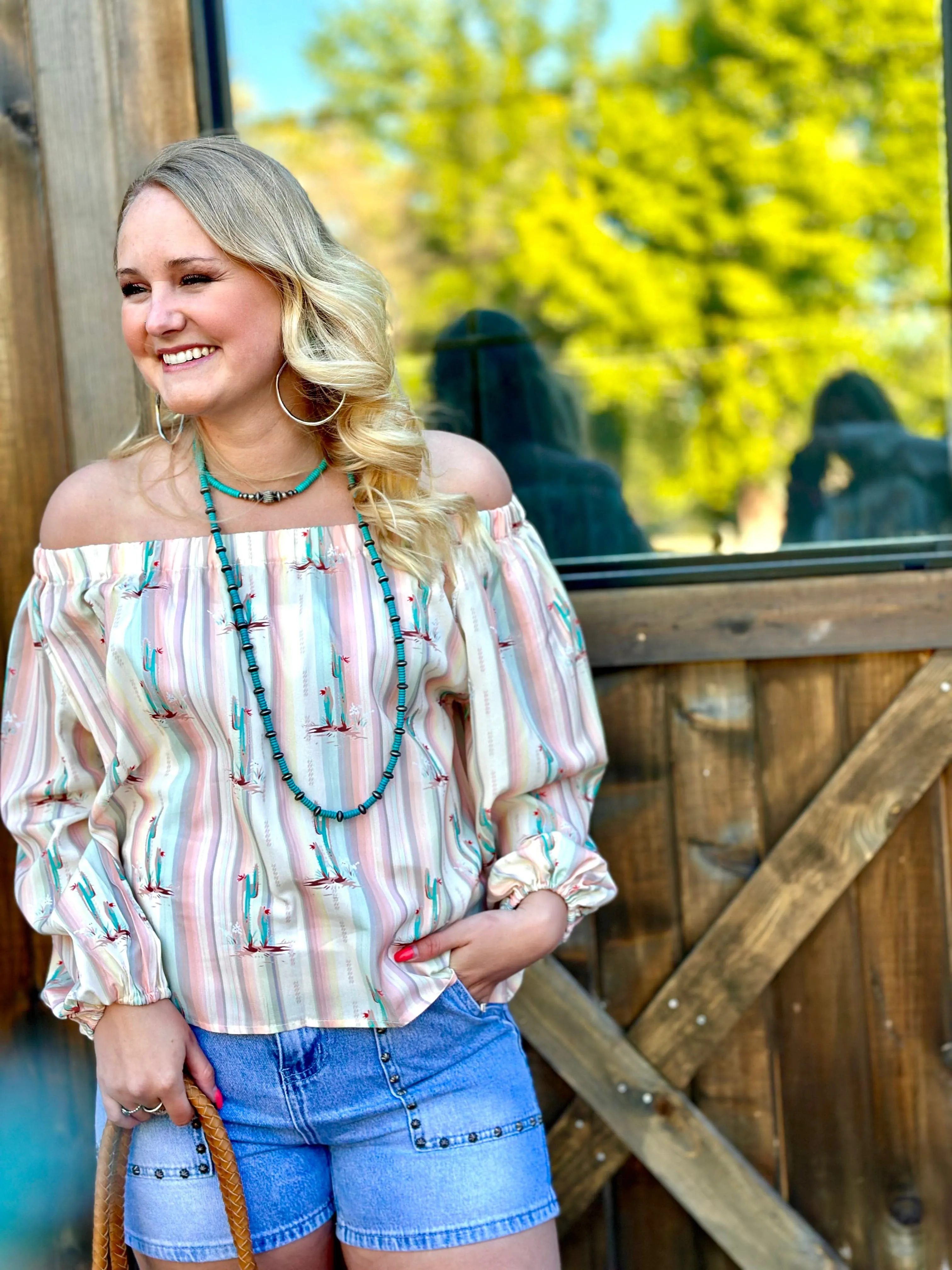 The Cactus & Stripe Rodeo Nights Top