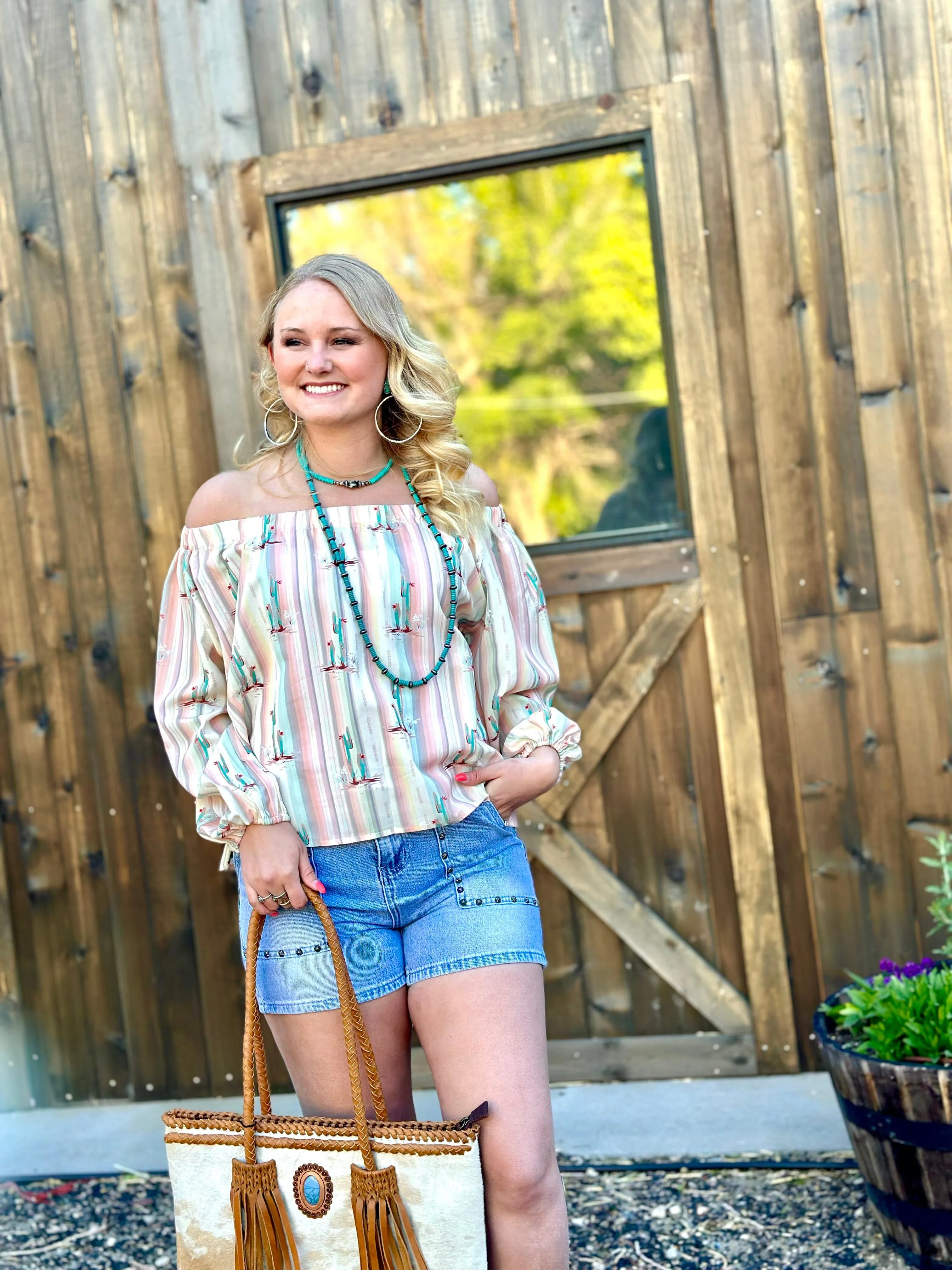 The Cactus & Stripe Rodeo Nights Top