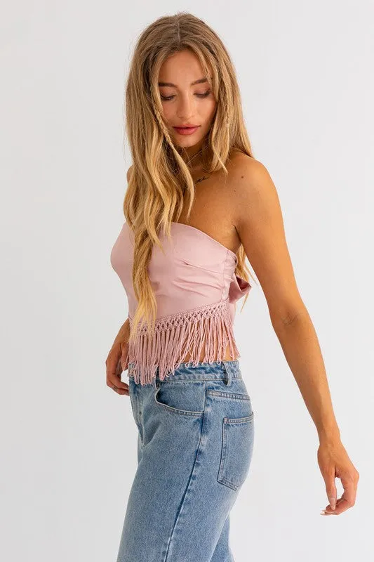 Tube Top With Fringe