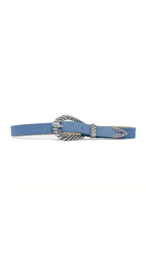 Western Belt - Denim/Silver